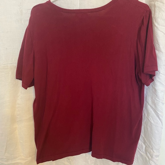Erin London XL Cranberry Shirt Sleeve Like New Women’s Top - Picture 2 of 4